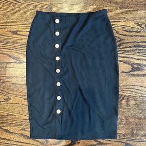 NWOT Midi Pencil Skirt with buttons